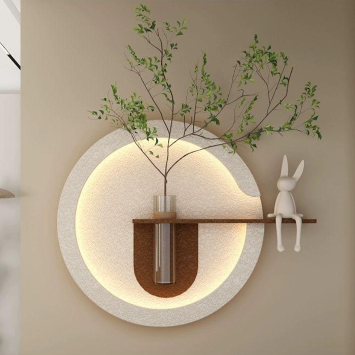 LED 화분 액자 커피 조명 인테리어 조화 복도 다이아몬드 화이트 + 커피 100x80 유선 + 리모컨 - 상품 이미지