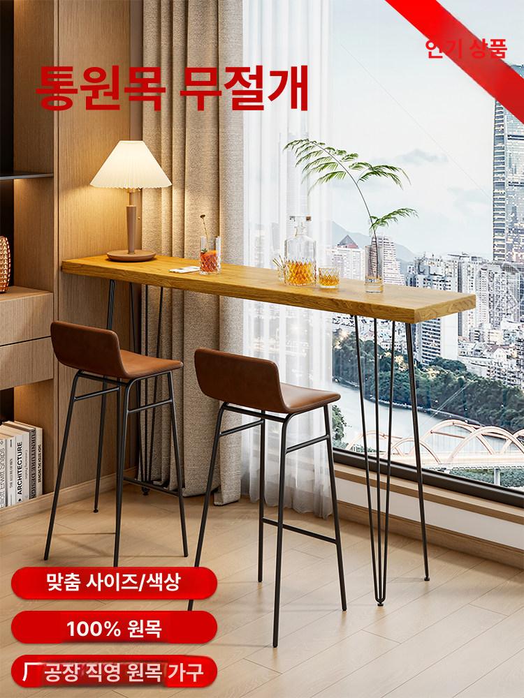 원목 아일랜드식탁 거실 가벽 바테이블 홈바 - 상세 이미지 2