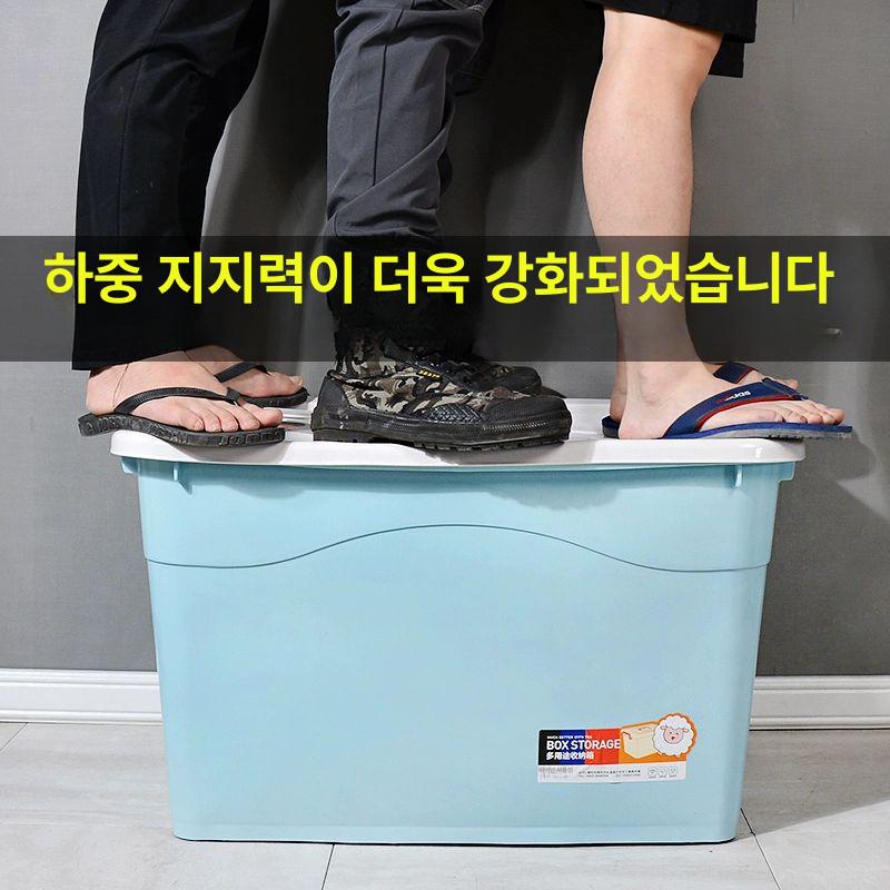 초대형 리빙박스 수납보관함 접이식 대형 보관함 정리함 특대형 플라스틱 이불 투명 의류 - 상세 이미지 3