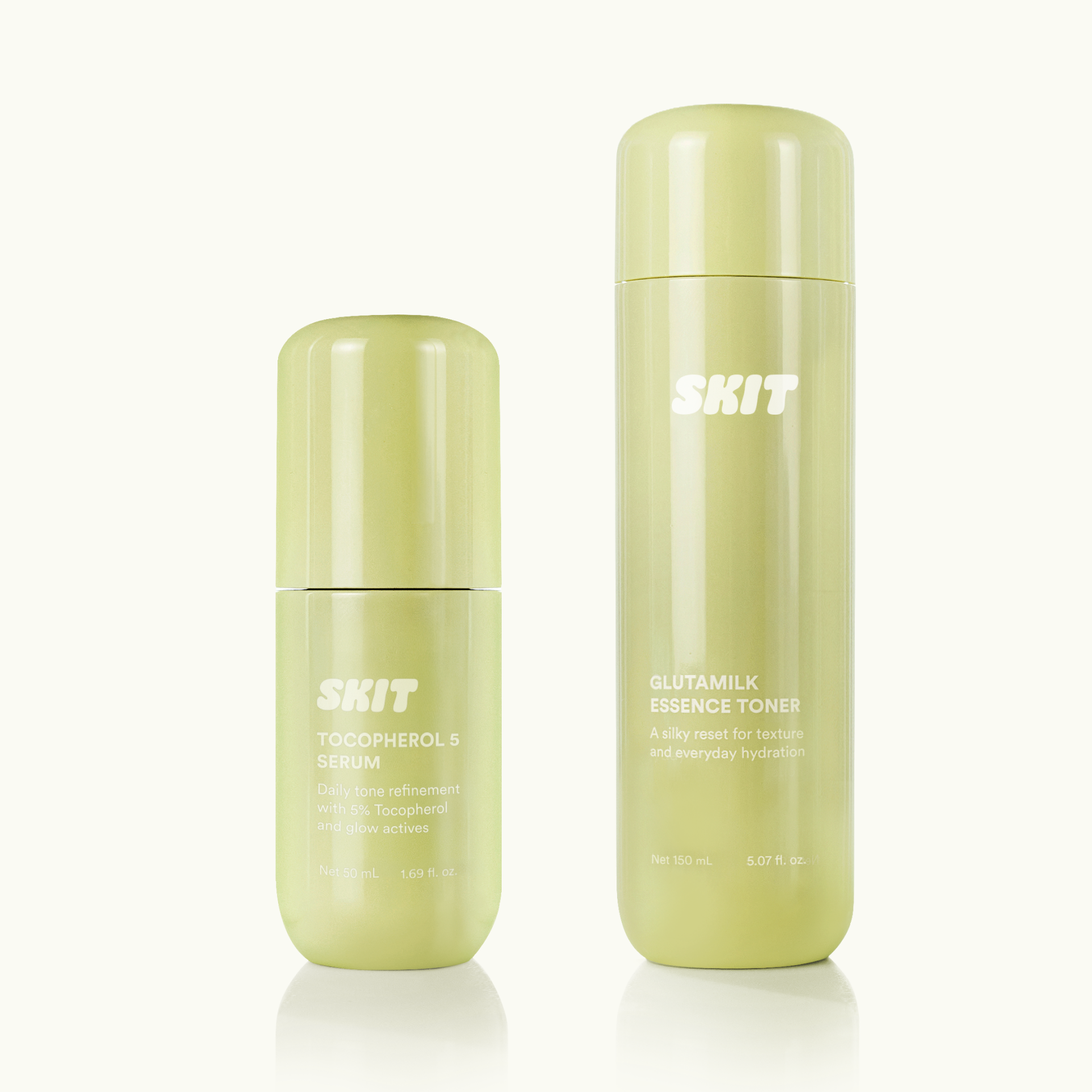 skit 스킷 토코페롤 5 세럼 + 글루타밀크 에센스 토너 150ml+50ml, 1개 - 상품 이미지