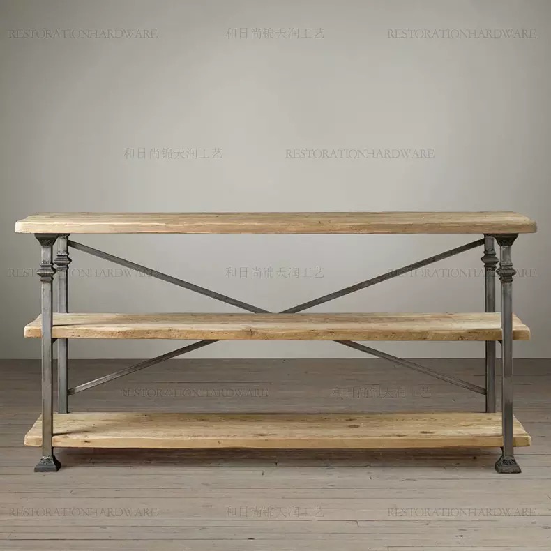 빈티지 나무 선반 장식 카페 프로방스 고가구 진열대 5단 60x35x180cm - 상세 이미지 3
