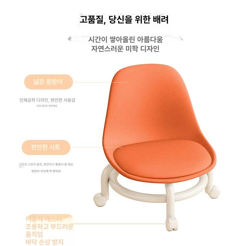 이동식 360도 회전 스툴 바퀴달린 낮은의자 - 상세 이미지 3