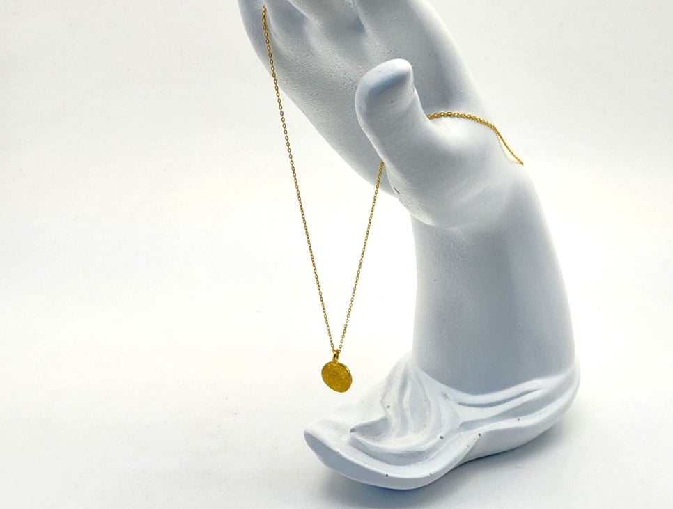 24K 순금 3.75g(1) 텍스처 코인 목걸이(18K 연결고리 장식) 이미지 6