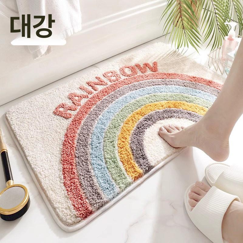 상가발매트 플로킹 부드러운 두꺼운 욕실 흡수성 카펫 문 입구 러그 - 상세 이미지 2