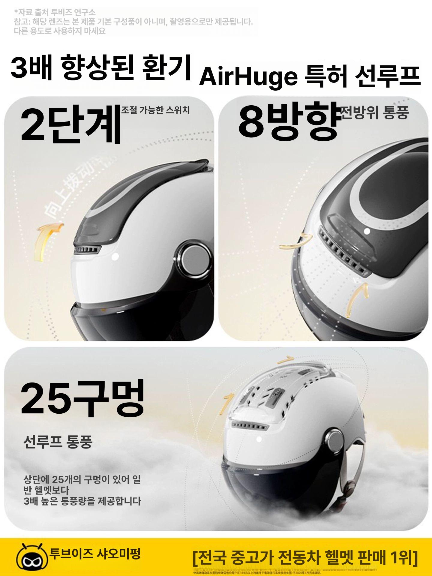 사계절 헬멧 통풍 오토바이 라이딩 바이크 경량 여름용 통기성 시원한 프리사이즈 하프페이스 - 상세 이미지 4