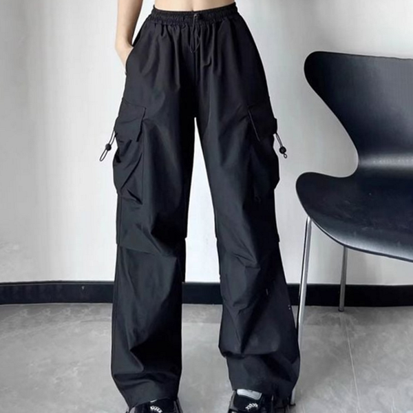 루즈핏 여성 배기 팬츠 카고 여성 조거 팬츠 데일리 가을 - 상품 이미지
