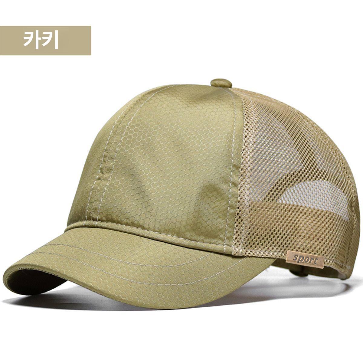 짧은 여성용 캡모자브랜드 챙 메쉬 모자 야구 자외선 차단 - 상세 이미지 4