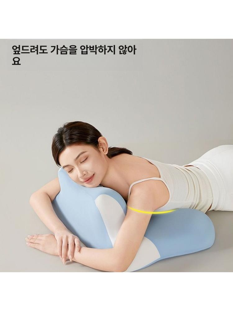 누워쉬는 꿀잠 엎드려 수면 베개 침실 다기능 방수 편안한 자세 옆잠 휴식 베개 - 상세 이미지 5