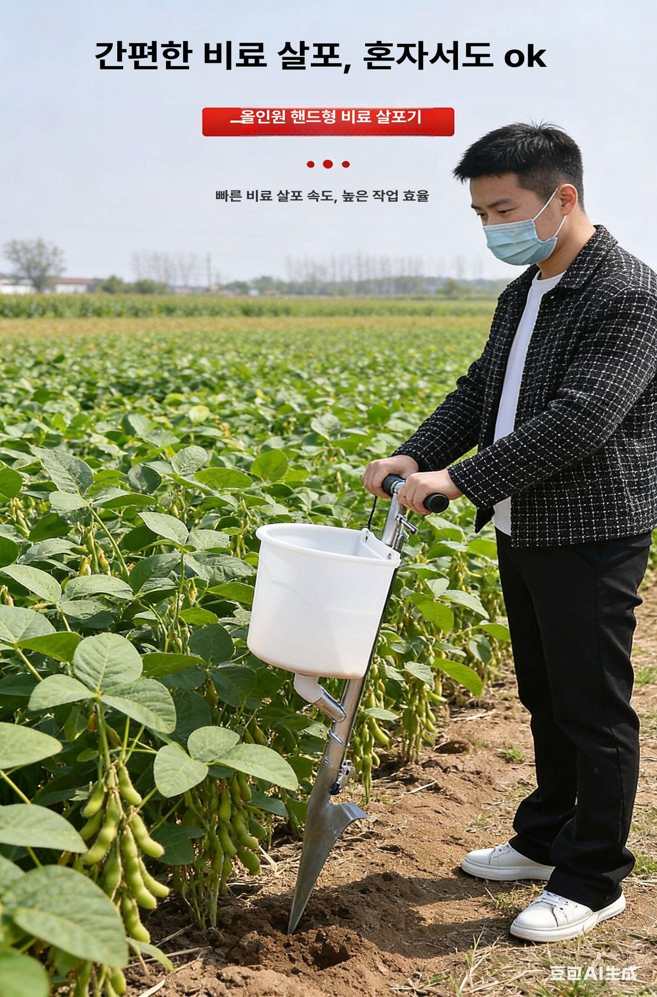 비료주는도구 농업용 텃밭 투입기 주입 농사 단일 추비주는기구 삽 정량 파종 주입기 고추 - 상세 이미지 3