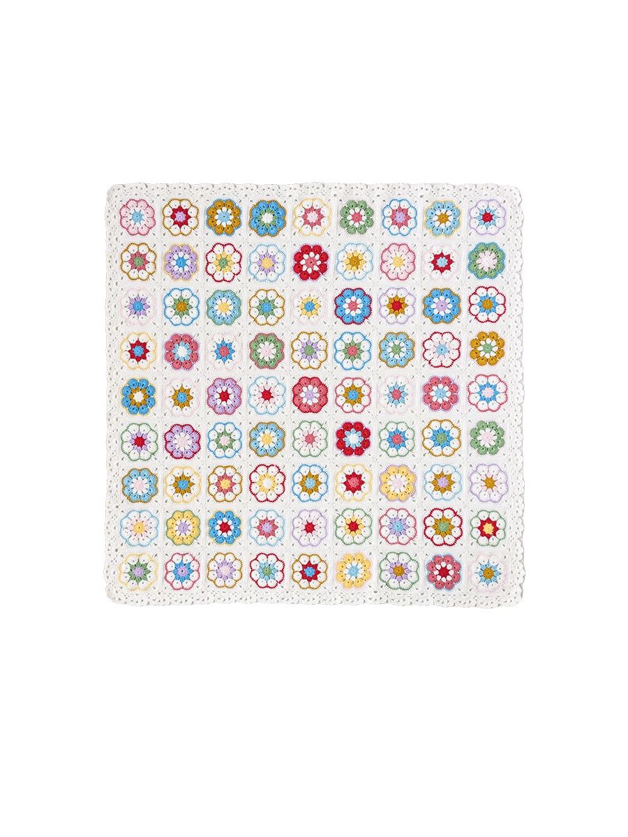 뜨개 코바늘 담요뜨기 정원 패치 핸드메이드 DIY 면화 크로셰 니트 블랭킷 키트 - 상세 이미지 5