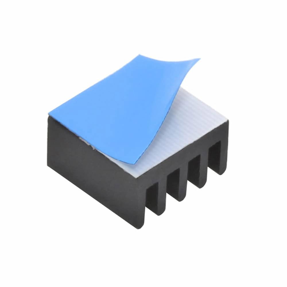 열전도성 접착 테이프가 있는 Jienk 20PCS 블랙 알루미늄 방열판, 냉각용 9 9 5mm VRM GPU 스테퍼 드라이버 MOSFET VRam 레귤레이터 - 상세 이미지 3