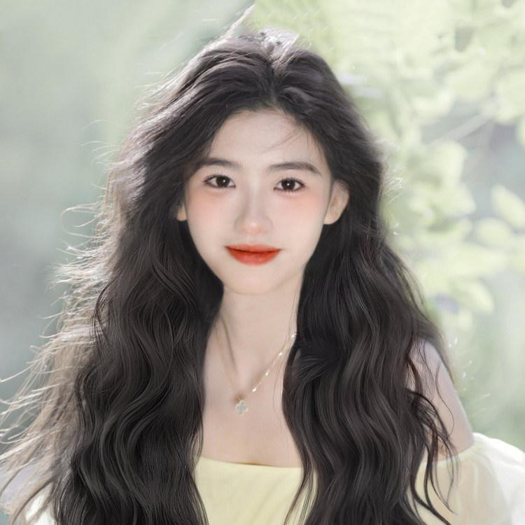 인모 부분가발 헤어피스 웨이브 여성 부분 앞머리 똑딱이 헤어 여자부분가발 셀프붙임머리 - 상품 이미지