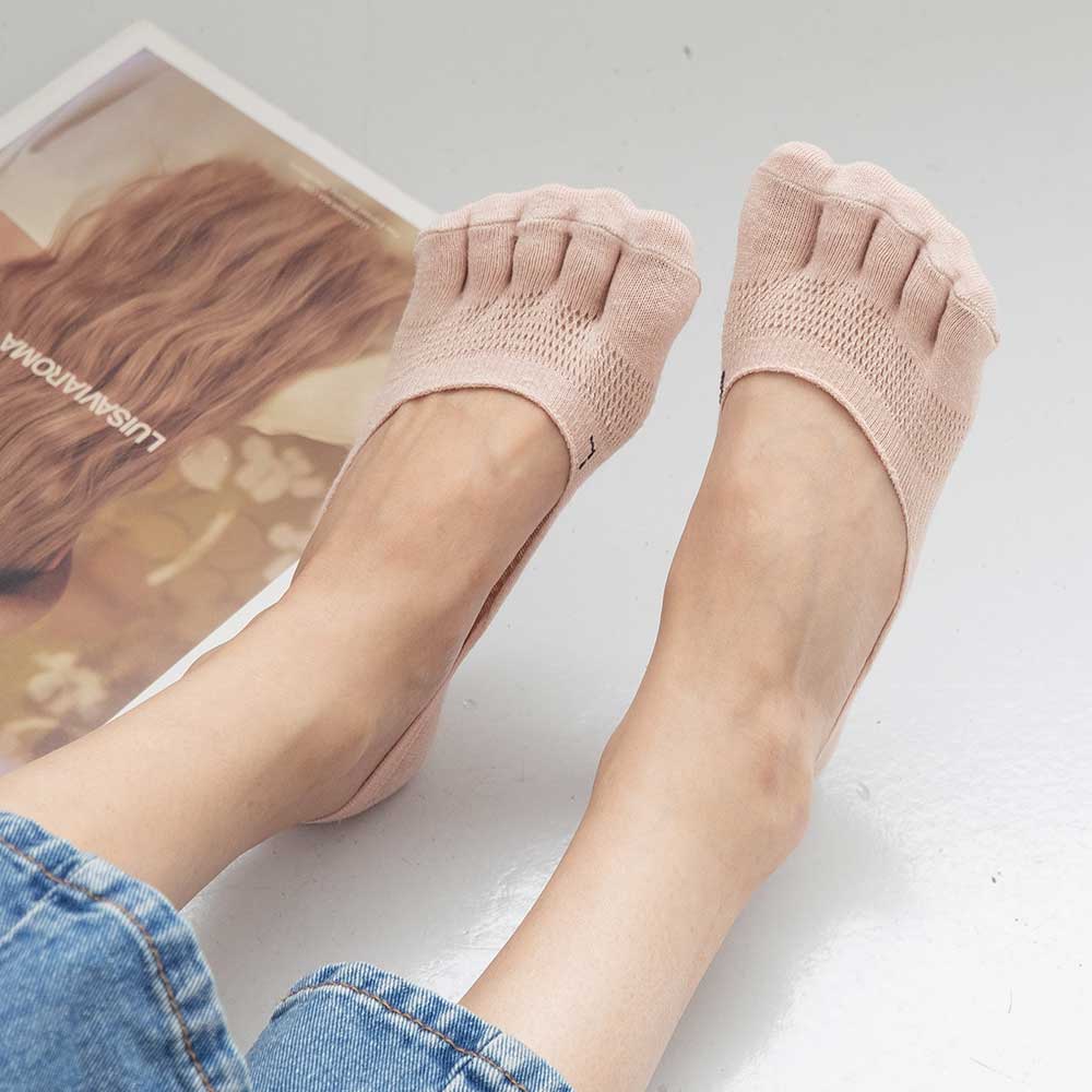 천연모시 발가락 페이크 메쉬 덧신 4컬레 안벗겨지는 덧신 남자 여성 무좀 항균 냄새제거 이미지 3