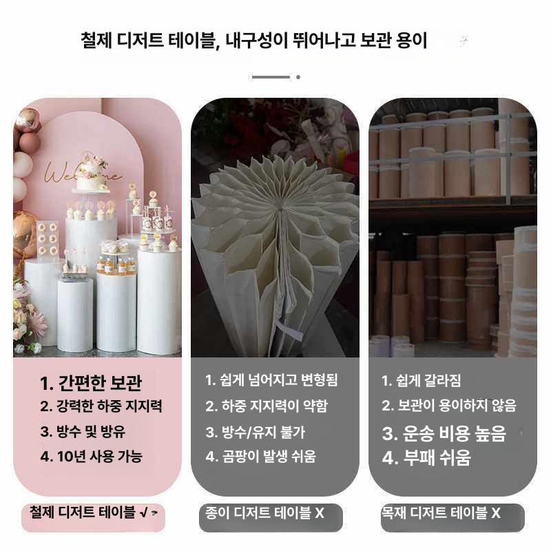 전시 선반 다이 제품 소품 스탠드 화이트 원형 디피 진열대 매장 테이블 받침대 촬영 - 상세 이미지 4