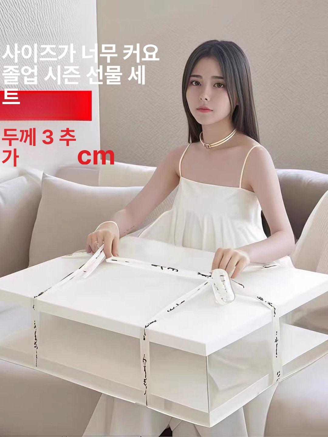 대형 케이크 상자 투명 디저트 박스 베이킹 베이커리 용기 떡 사각 컵케익 케이스 - 상세 이미지 2