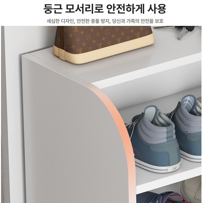 슬림 신발장 조립 캐비닛 사무실 초박형 현관 서랍 좁은현관 원룸 가정용 수납장 좁은 - 상세 이미지 5