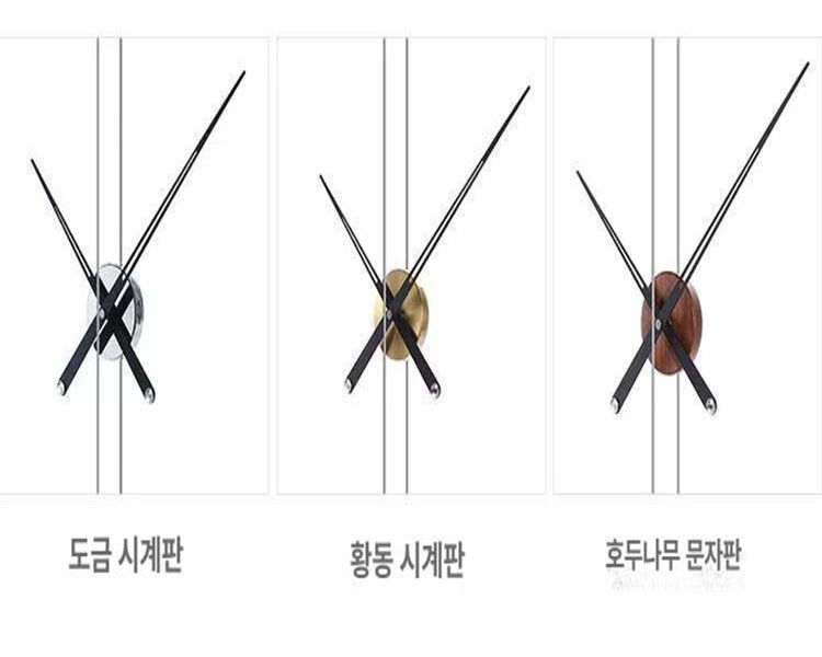 거실 벽걸이시계 미니멀 북유럽풍 인테리어 시계 모던 장식품 데코 아이템 - 상세 이미지 3