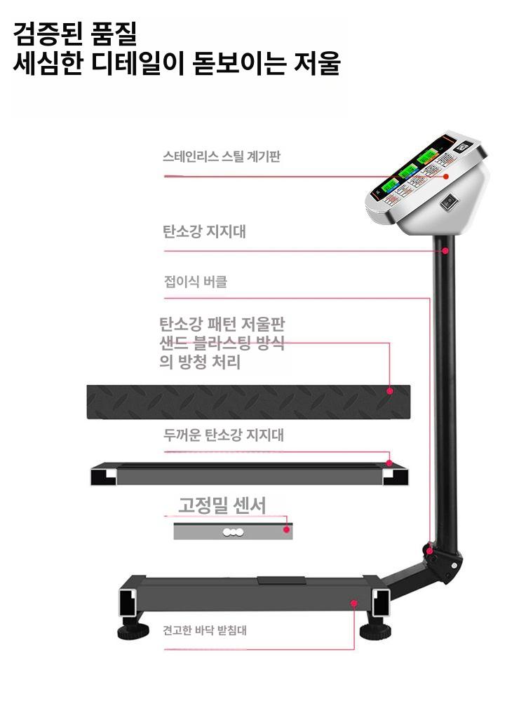 업소용 전자저울 대용량 디지털 생선 마트 마켓 식자재 과일 업소용전자저울 키로 수산물 - 상세 이미지 3