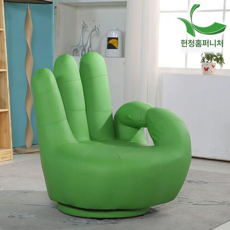 안락 의자 손가락 1인용 빨강 소파 체어 카페 프리 라운지 리클라이너 침실 대형 - 상세 이미지 4