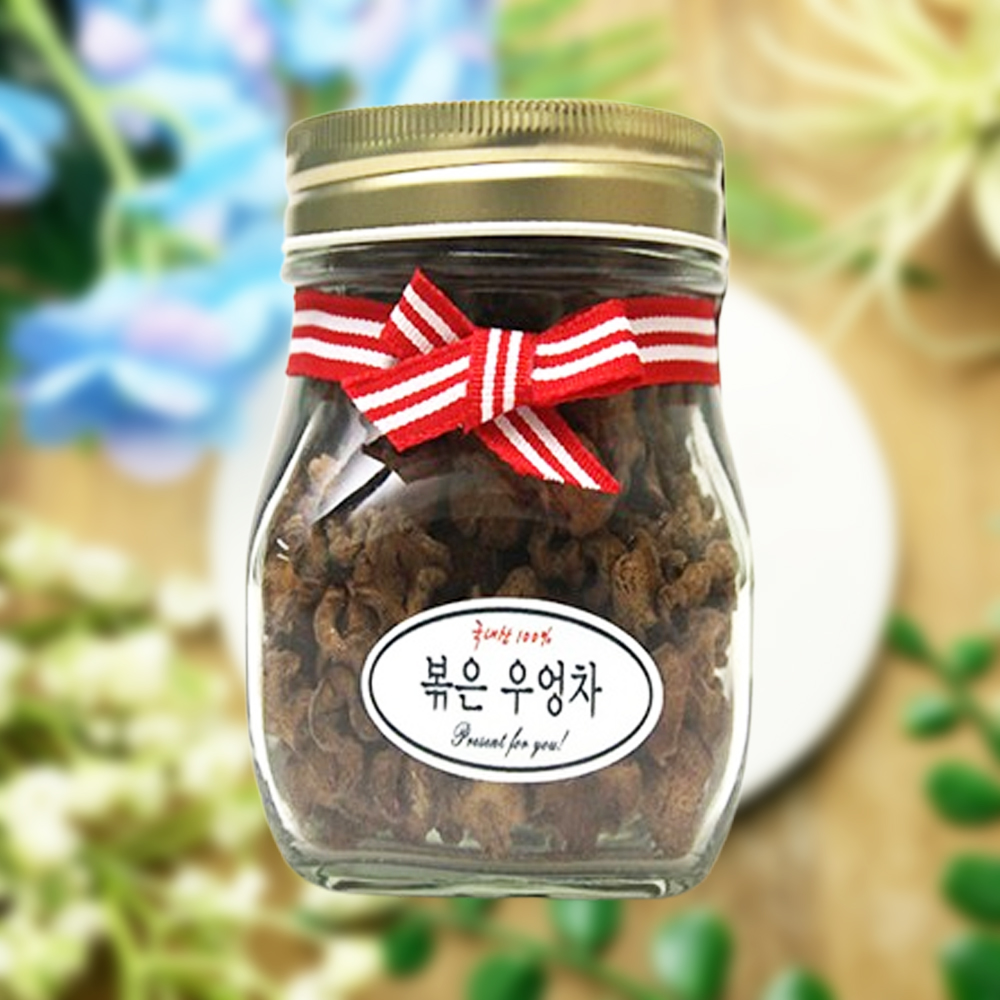 국내산 볶은 우엉차 100g 답례품용 유리병 - 상품 이미지