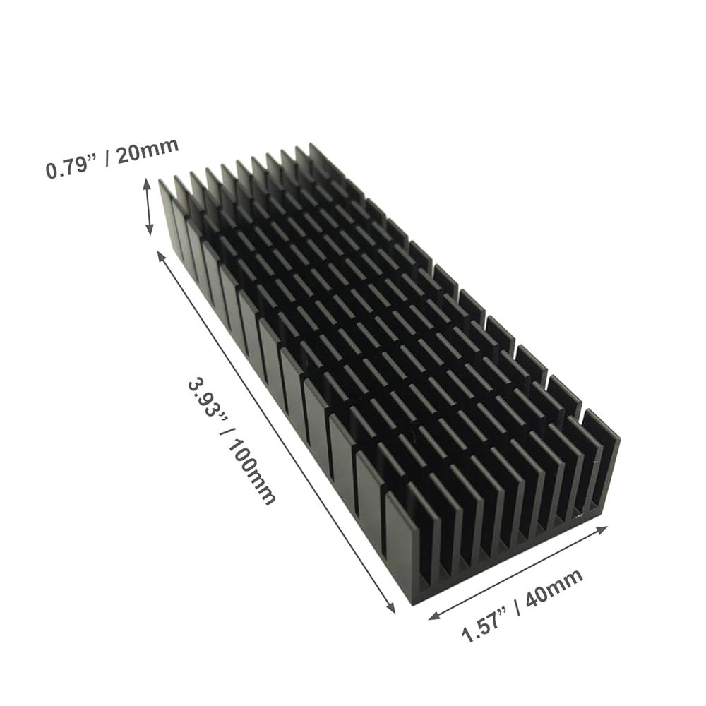 이지카고 2pcs 40mm 히트싱크 키트 100mmx40mmx20mm + 3M8810 열전도성 접착 테이프, 냉각 알루미늄 방열판 - 상세 이미지 2