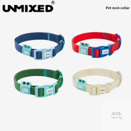 우노구나 언믹스 컬러팝 목줄 M 20mmX35cm-53cm 애견목줄