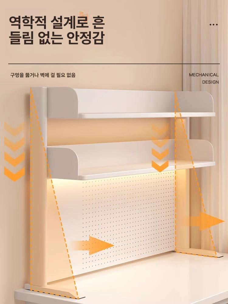 데스크 선반 책상위 철제 수납 랙 책장 간이 진열대 정리함 컴퓨터 거치 - 상세 이미지 3