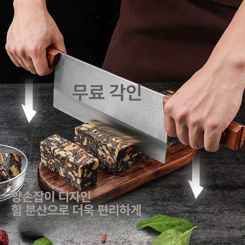 떡 강정칼 커팅기 업소용 떡칼 나이프 케이크 수동 더블 치즈 국수 절단 양손잡이 작두 - 상세 이미지 3