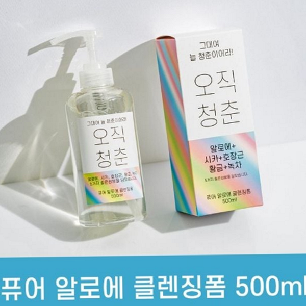 순한 알로에 클렌징 폼 약산성 대용량 클렌징 폼 온가족 - 상품 이미지