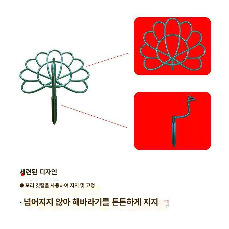 공작꽃 지지대 스탠드 홀더 화분 트렐리스 고정 등나무 원형 덩굴 야외 온실 철제 랙 원예 - 상세 이미지 5