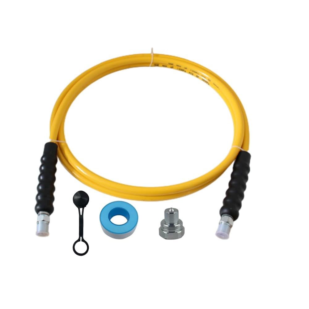 LX 유압 10 10000psi 고압 호스 CH-604 커플러 3/8 NPT 스레드 어셈블리, 1/4 ID x 10피트(Yellow, 10000 PSI 3/8 - 상품 이미지