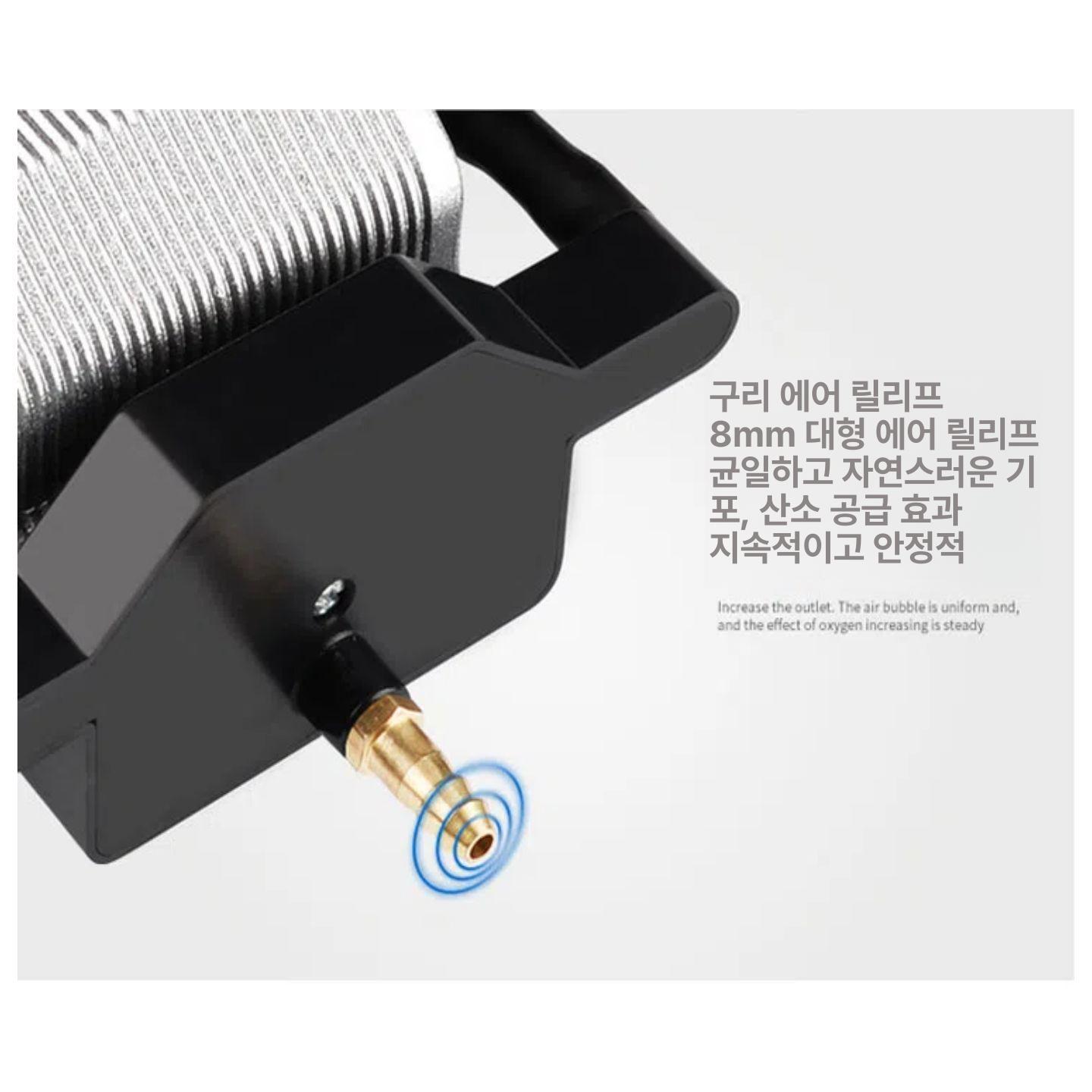 수족관 기포기 산소 휴대용 어항 산소공급기 저소음 태양광 산소발생기 무소음 수족관기포기 - 상세 이미지 3