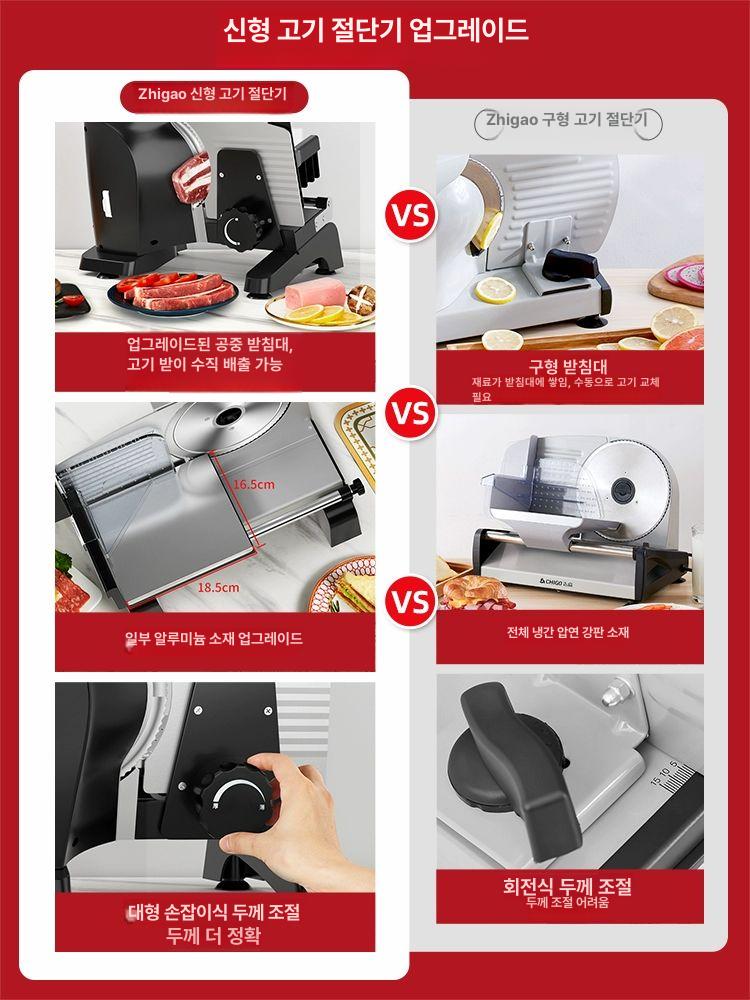 육절기 전자동 업소용 냉동육 커터기 고기 냉동 슬라이스 대패 탁상 가정용 다기능 샤브샤브 - 상세 이미지 2