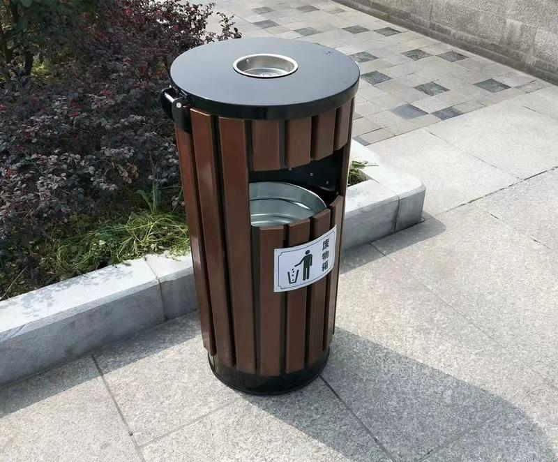 스테인레스 휴지통 사각 학교 인테리어 분리수거 캠핑장 야외쓰레기통 식당 업소용 스텐 - 상품 이미지