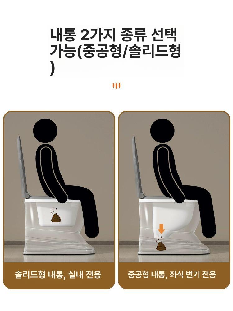 간이 변기 플라스틱 성인용 상품 화장실 휴대 17 화이트 방용 실내통 - 상세 이미지 5