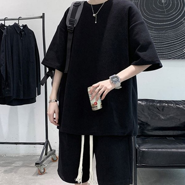 데일리 남성 캐주얼 셋업 오버핏 캐주얼 셋업 여름 편한 - 상품 이미지