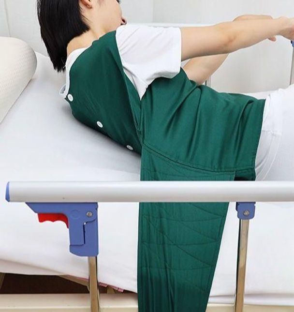 낙상방지 가슴조끼 억제 벨트 지퍼형 장갑 요양원 이탈 보호 초록 침대 어깨 스트랩 조끼 - 상품 이미지