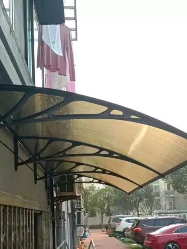 베란다 빗물 차단 렉산 캐노피 처마 현관 입구 투명 - 상세 이미지 5