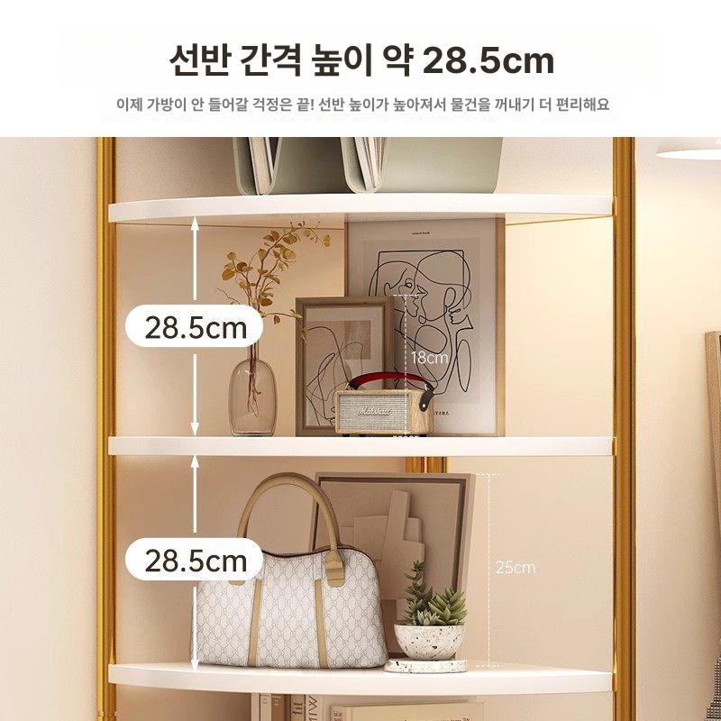 코너 책꽂이 수납장 심플 모서리책장 모던 책꽃이 틈새공간 ㄱ자 활용 책상위 선반 틈새 - 상세 이미지 2