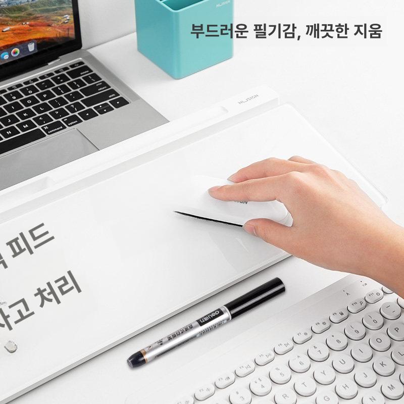 미니 화이트보드 데스크탑 유리칠판 탁상용 메모판 투명 간이 소형 사무용품 - 상세 이미지 2
