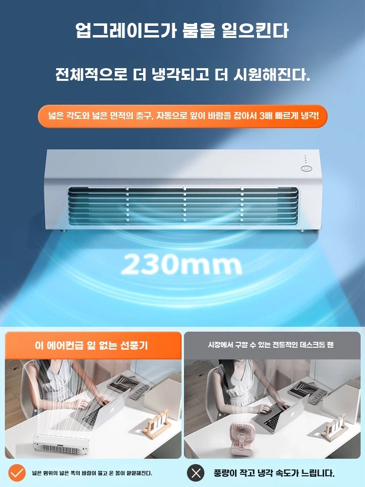 초소형 에어컨 무시동 이동식 캠핑 냉풍기 실외기없는 A. 화이트 플러그인, A. 0mAh - 상세 이미지 2