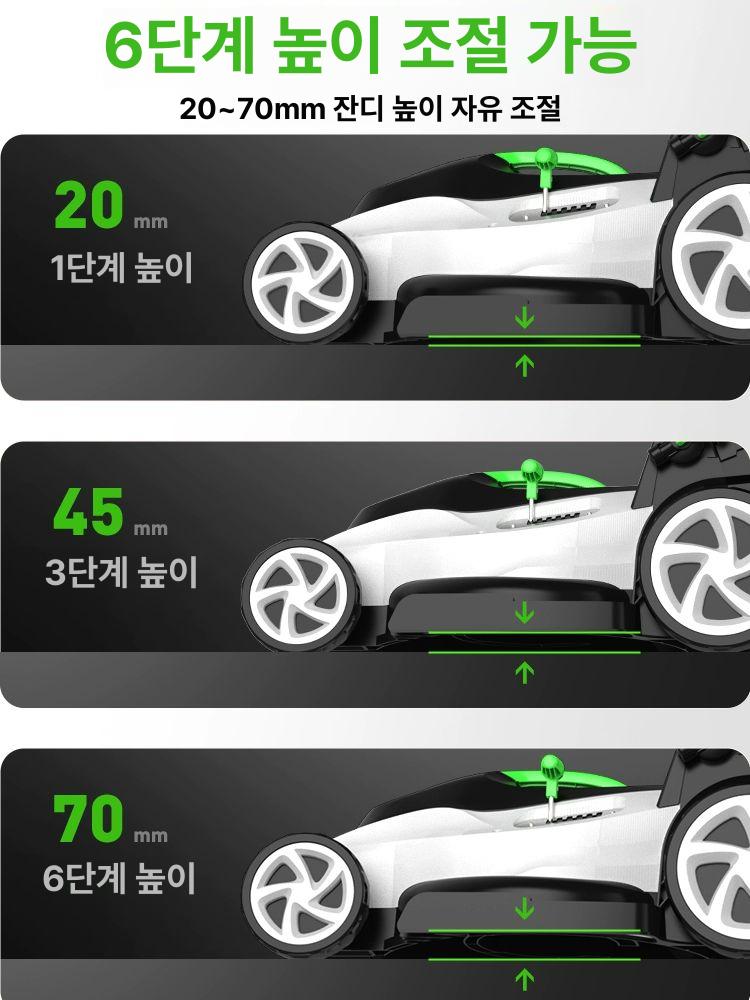 잔디깎이 전기 깍이 유선 관리기 정원 전동 자주식 잔디깎기 제초기 신형 고출력 잔디깍기 - 상세 이미지 3