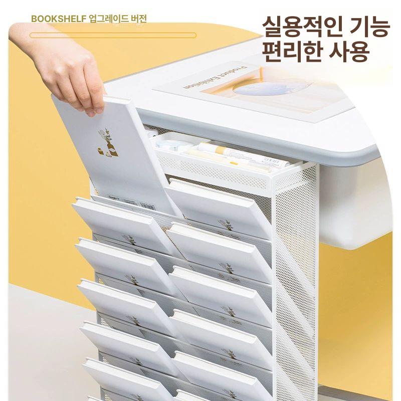 파일꽂이 벽걸이 서류 정리함 선반 9칸 플라스틱 비스듬한 파티션 경사형 문서 화일 다단 - 상세 이미지 4