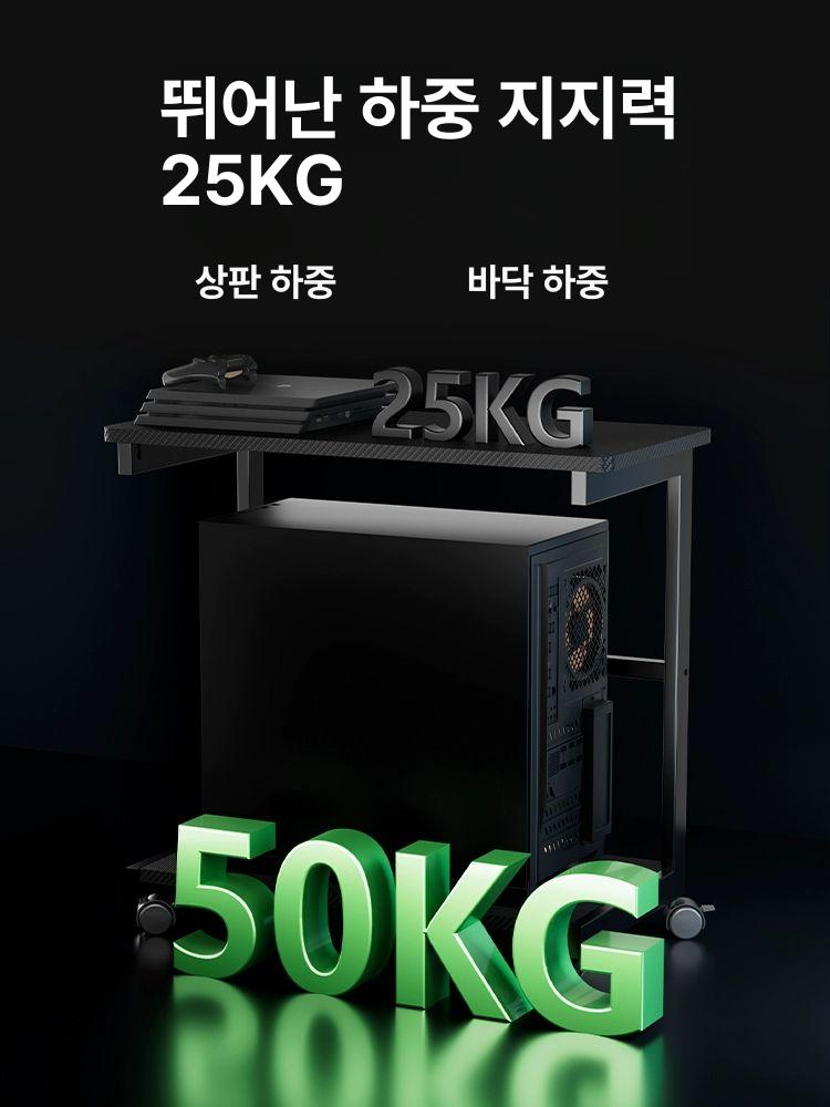컴퓨터본체 선반 이동식 월넛 본체선반 정리 거치대 수납 대형월넛 대형 데스크탑 책상 보드 - 상세 이미지 5