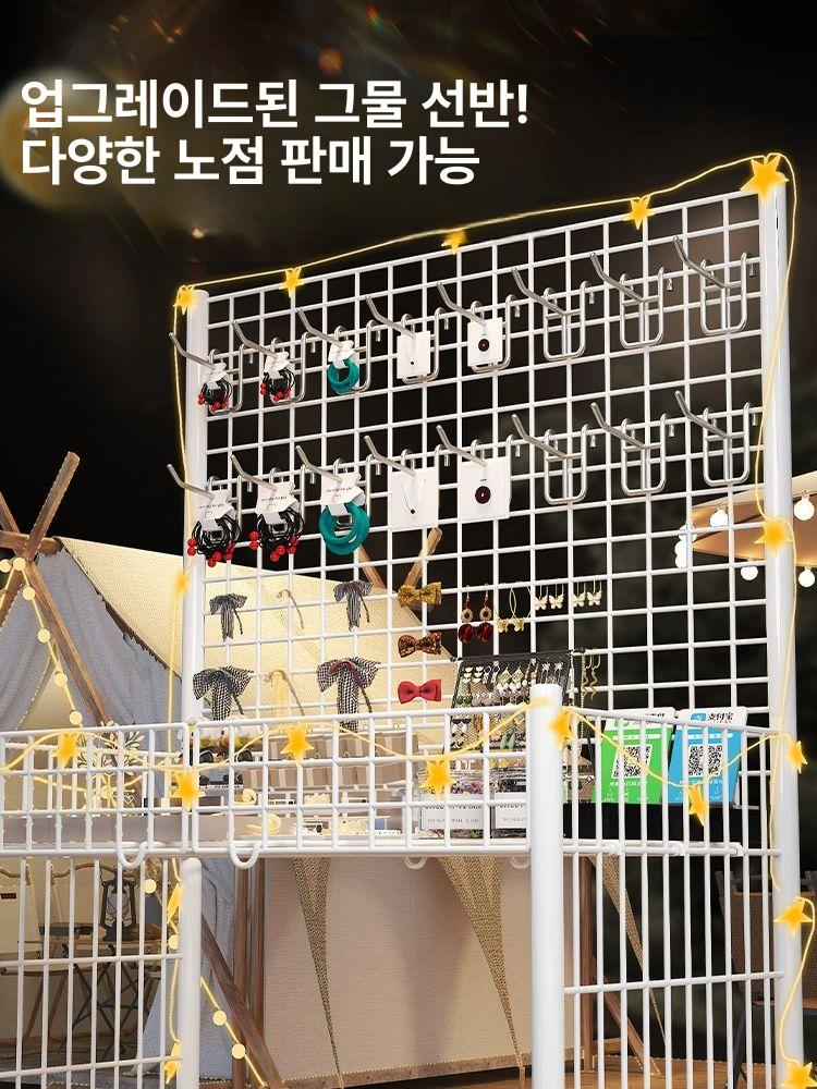 접이식 가판대 선반 노점 플리마켓 트롤리 축제 간이 난이 판매대 진열대 야시장 - 상세 이미지 4