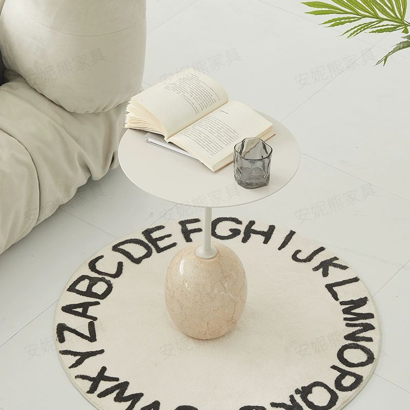 원형 테이블 거실 카페 사이드 커피 소파 철제 모던 라운드 컴팩트 심플 스틸 - 상세 이미지 3