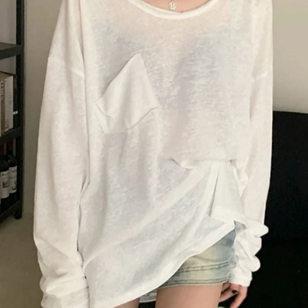 빅사이즈 여성 쿨티 티셔츠 데일리 여성 여름 티셔츠 루즈핏 라운드 - 상품 이미지