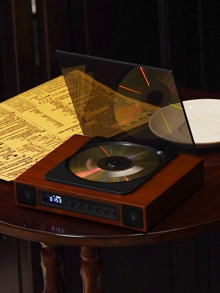 미니턴테이블 작은스피커 고음질 플레이어 CDP CD 가정용 블루투스 - 상품 이미지