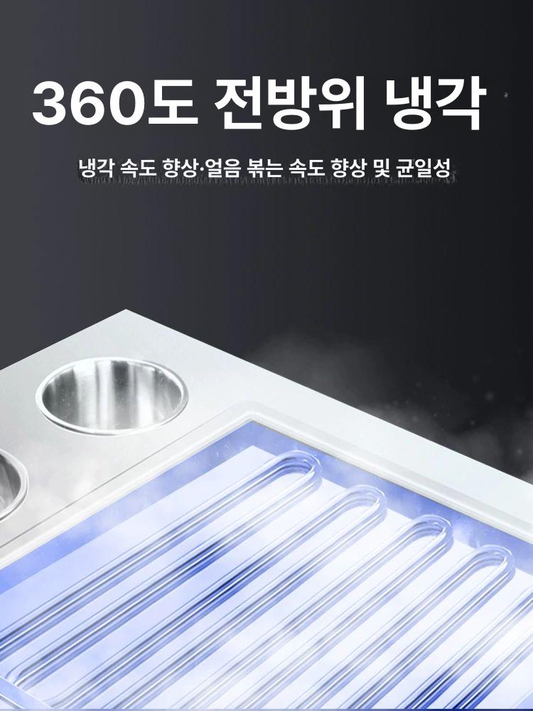 아이스크림 기계 철판 업소용 스무디 요거트 노점 제조기 메이커 - 상세 이미지 3