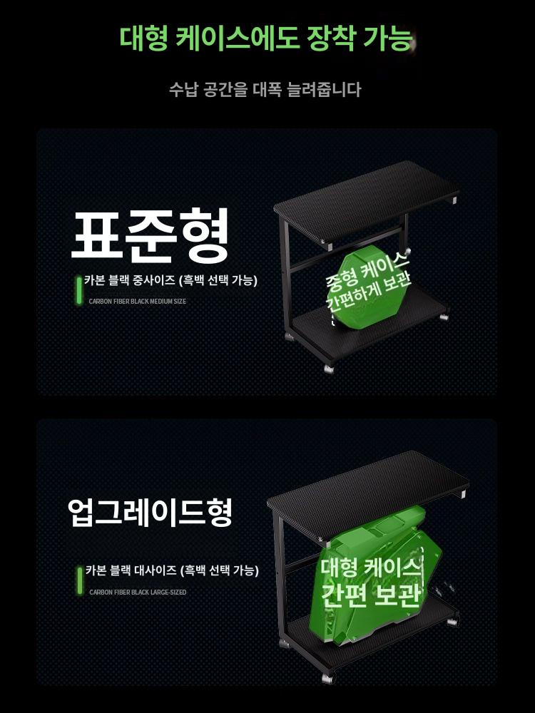 컴퓨터본체 선반 이동식 월넛 본체선반 정리 거치대 수납 대형월넛 대형 데스크탑 책상 보드 - 상세 이미지 4